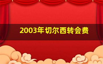 2003年切尔西转会费