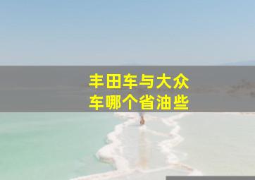 丰田车与大众车哪个省油些