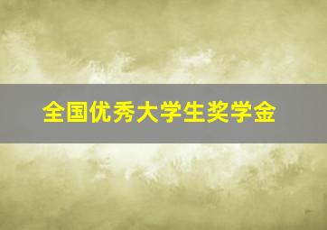 全国优秀大学生奖学金