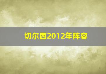 切尔西2012年阵容