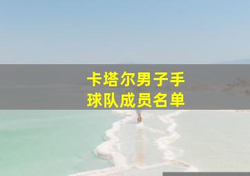 卡塔尔男子手球队成员名单