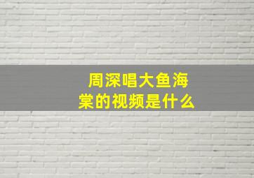 周深唱大鱼海棠的视频是什么