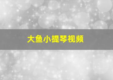 大鱼小提琴视频