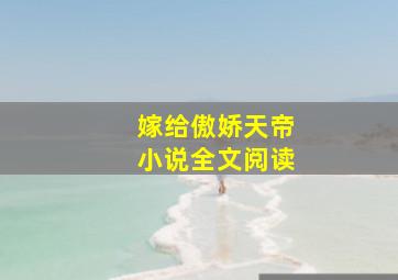 嫁给傲娇天帝小说全文阅读