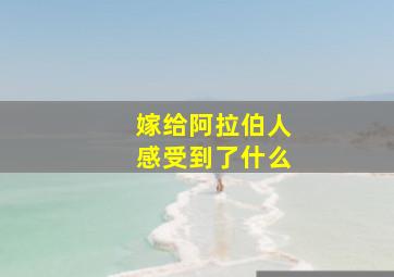 嫁给阿拉伯人感受到了什么