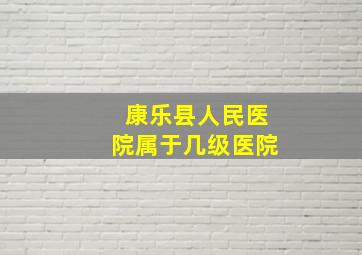 康乐县人民医院属于几级医院