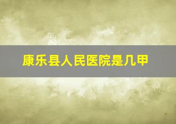 康乐县人民医院是几甲