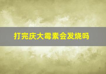 打完庆大霉素会发烧吗