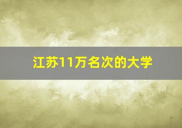 江苏11万名次的大学