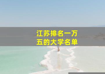 江苏排名一万五的大学名单