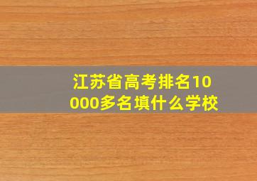 江苏省高考排名10000多名填什么学校