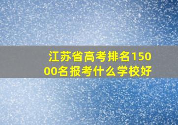 江苏省高考排名15000名报考什么学校好