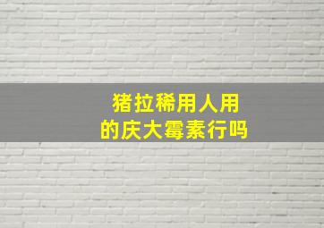 猪拉稀用人用的庆大霉素行吗