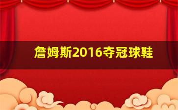 詹姆斯2016夺冠球鞋