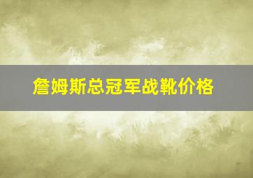 詹姆斯总冠军战靴价格