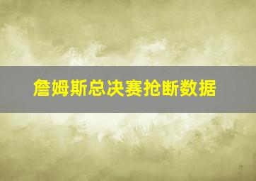 詹姆斯总决赛抢断数据