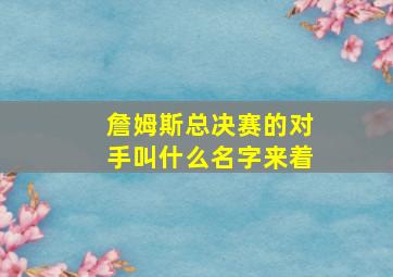 詹姆斯总决赛的对手叫什么名字来着