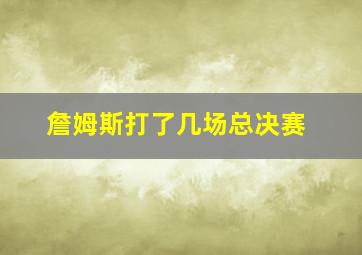 詹姆斯打了几场总决赛