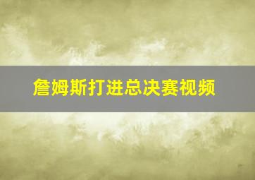 詹姆斯打进总决赛视频