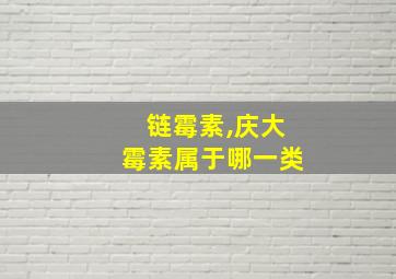 链霉素,庆大霉素属于哪一类