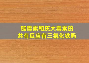 链霉素和庆大霉素的共有反应有三氯化铁吗