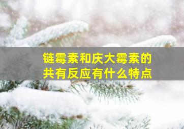 链霉素和庆大霉素的共有反应有什么特点