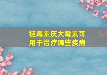 链霉素庆大霉素可用于治疗哪些疾病