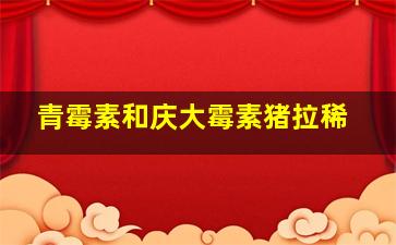 青霉素和庆大霉素猪拉稀