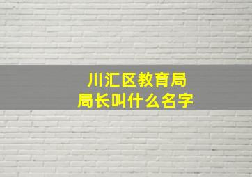 川汇区教育局局长叫什么名字