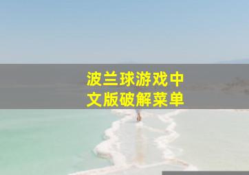 波兰球游戏中文版破解菜单