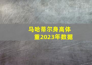 马哈蒂尔身高体重2023年数据